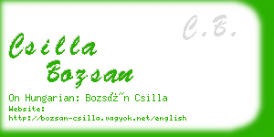 csilla bozsan business card